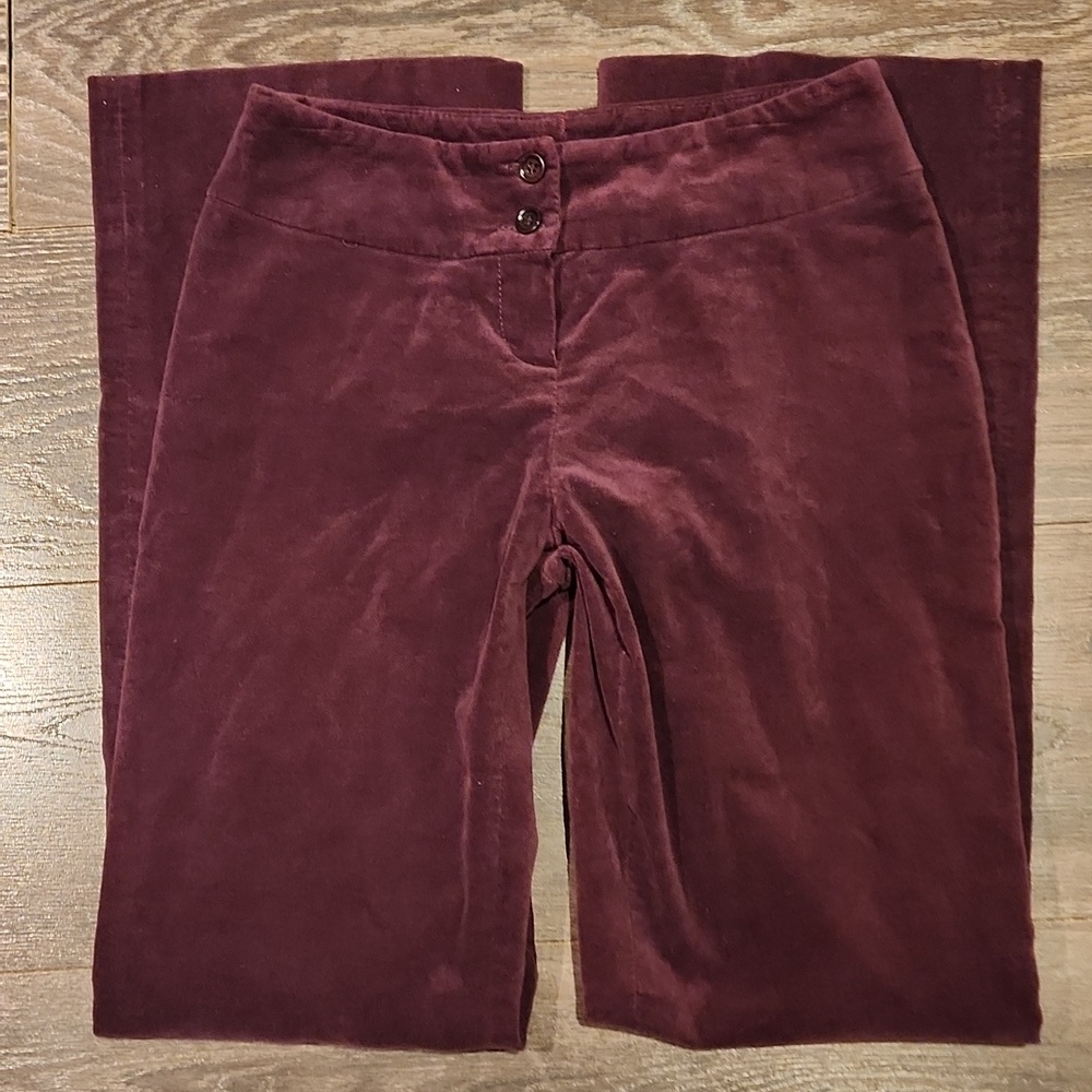 ❤️ VINTAGE 90'S PLAIN MADE IN ITALY WIDE LEG VELVET PANTS / TROUSERS, 2 (26)